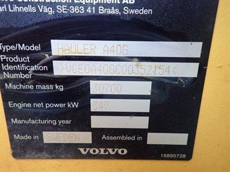2019 Volvo A40G 352154