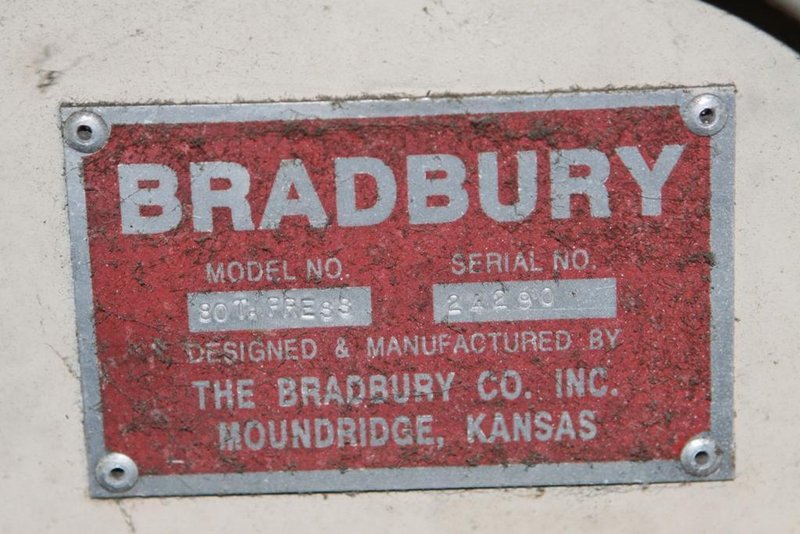 80 TON BRADBURY 4 POST CUTOFF/PREPUNCH PRESS: STOCK #63803