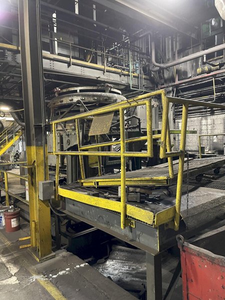 Inductotherm power melt 5 ton pressure pour furnace with power supply and controls and visipour system, water and hydraulic systems