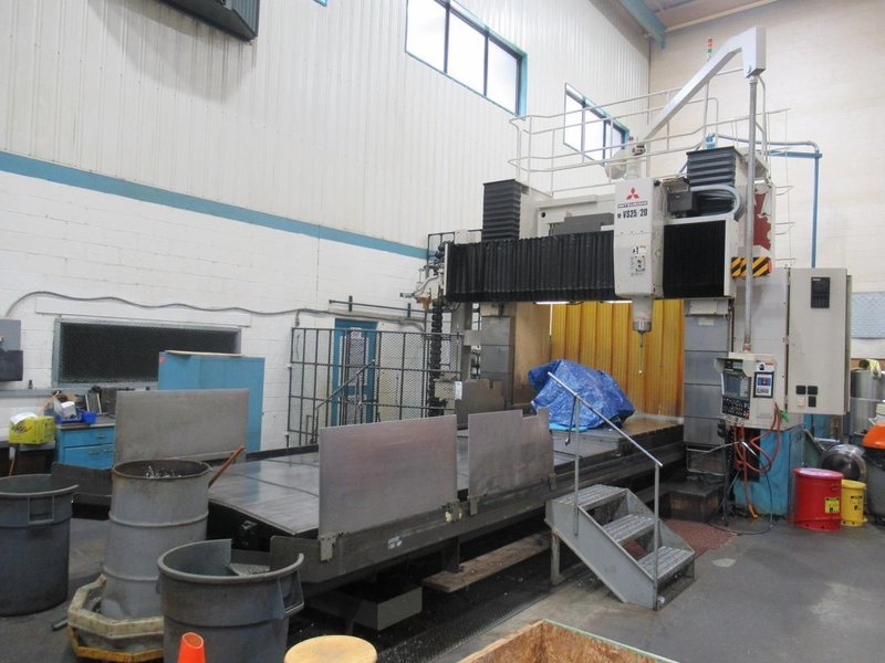 Mitsubishi M-VS25/20 Heavy-Duty CNC Bridge Mill, 1996 – Fanuc Control, 60 ATC