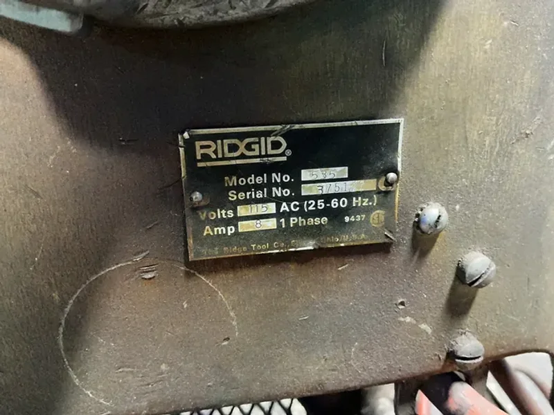 RIGID 2 1/2” DIAMETER PIPE THREADER  -  535