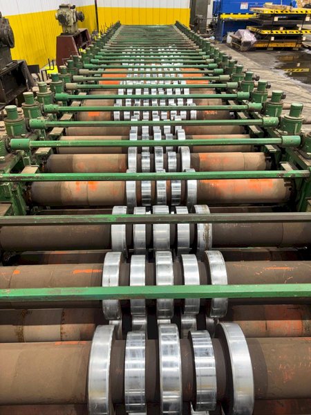 36" HI-RIB (7.2 TYPE) PANEL RAFTED ROLLFORMER LINE;  INCLUDES UNCOILER, ROLLFORMER &amp; FLYING CUTOFF SHEAR: YOBRO #24156