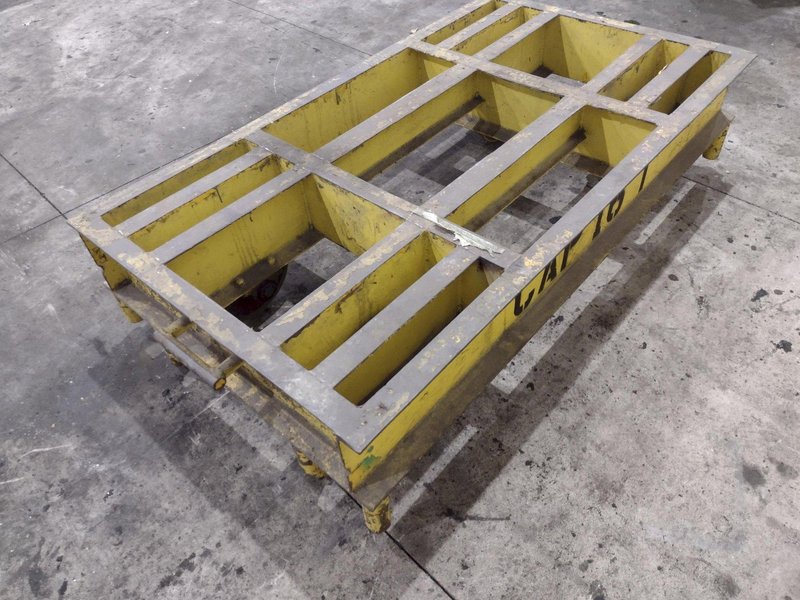16 TON (32,000 LBS) x 46&quot; x 80&quot; HEAVY DUTY RAIL MOUNTED PORTABLE TRANSFER CART: YOBRO #24226