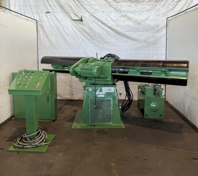 10,000 LBS X 48” X 72" OD ASC MODEL #10D48D22/5H200 DOUBLE END COIL REEL UNCOILER: STOCK# 4410