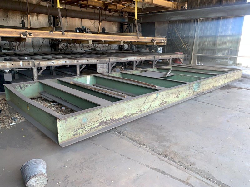 162&quot; WIDE X 6 WHEEL PANGBORN SHOT ROTOBLAST MODEL #ES-1923 TOP &amp; BOTTOM PLATE BLAST CLEANING SYSTEM: STOCK #13319