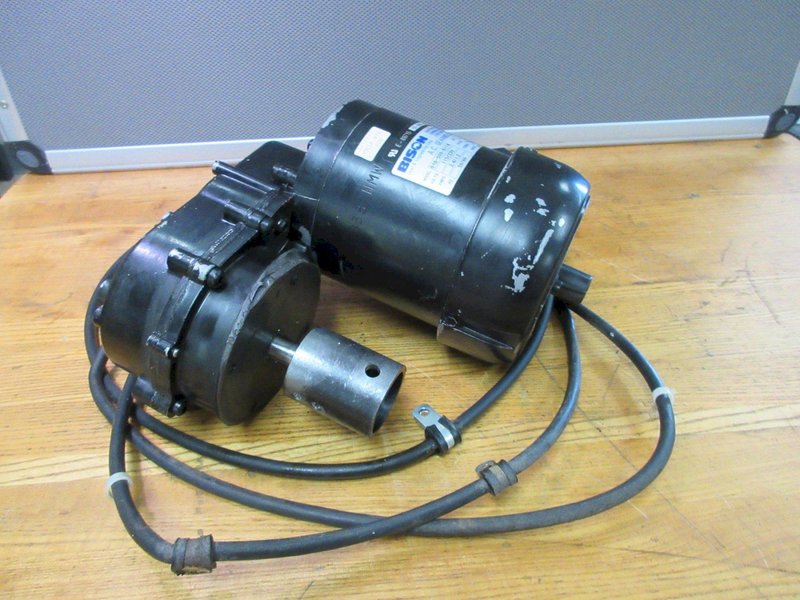 Used Haas 32-6611 Bison Chip Auger Motor Assy w/ Gearbox and 7 Pin Connector and Cable
