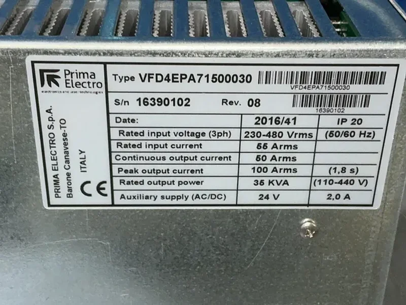 PRIMA ELECTRO SERVO DRIVE  -  VFD4EPA71500030