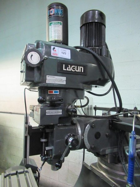 Lagun FTV-2 CNC Vertical Knee Mill with Acu-Rite Millpower 2 2-Axis CNC Control, Power Draw Bar, 10" x 50" Table, 3HP- Auction Item