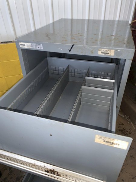 4 DRAWER 22.5” x 28” x 59” VIDMAR TOOL STORAGE CABINET: STOCK #12473