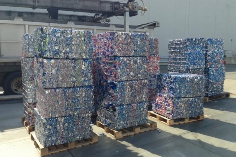 30" X 30" HARMONY ENTERPRISES EXTRACT PLUS HORIZONTAL BALER &amp; PERFERATOR, FOR CAN &amp; BOTTLES LIQUID EXTRACTION: YOBRO #25023