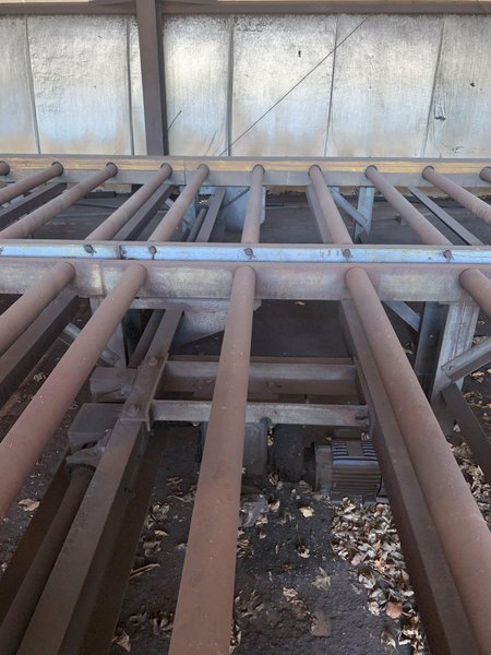 162&quot; WIDE X 6 WHEEL PANGBORN SHOT ROTOBLAST MODEL #ES-1923 TOP &amp; BOTTOM PLATE BLAST CLEANING SYSTEM: STOCK #13319