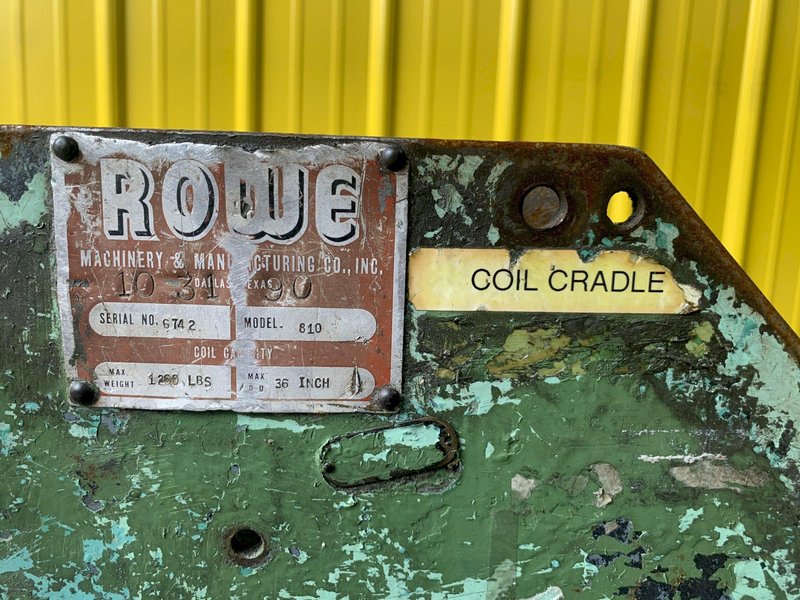 1200 LB ROWE MODEL #810 MOTORIZED COIL CRADLE UNCOILER: STOCK 15182