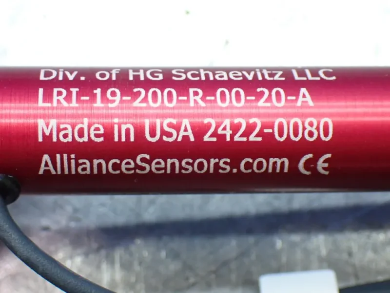ALLIANCE SENSORS GROUP 2 LINEAR VARIABLE INDUCTIVE TRANSDUCER POSITION SENSORS  -  LRI-19-200-R-00-20-A