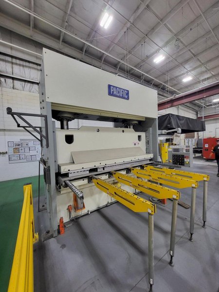 300 TON PACIFIC MODEL #300-OBL-10/60 STRAIGHT SIDE HYDRAULIC PRESS, 12" STROKE: STOCK #16352