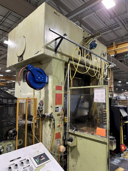 220 TON AIDA #PMX-L2-200H SSDC PRESS LINE, COMPLETE WITH CWP SPACE SAVER COIL FEED LINE: STOCK #22213
