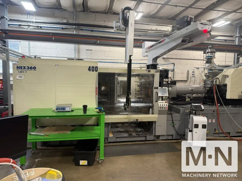 397 TON 26 OZ NISSEI MODEL NEX360IV-100LE ELECTRIC INJECTION MOLDING MACHINE MFG 2006