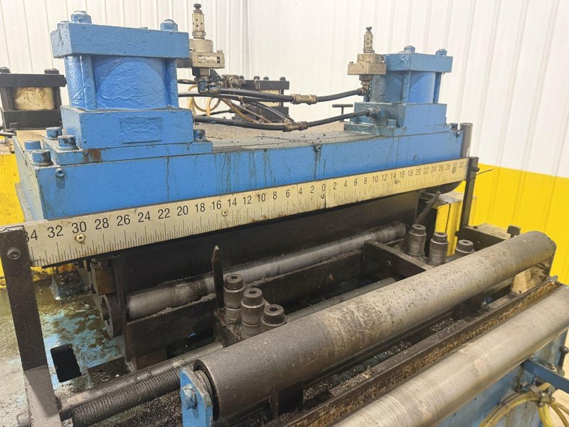12,000 LB X 24" X .090" DALLAS COIL REEL UNCOILER &amp; FEEDER STRAIGHTENER FEED LINE : YOBRO #24605