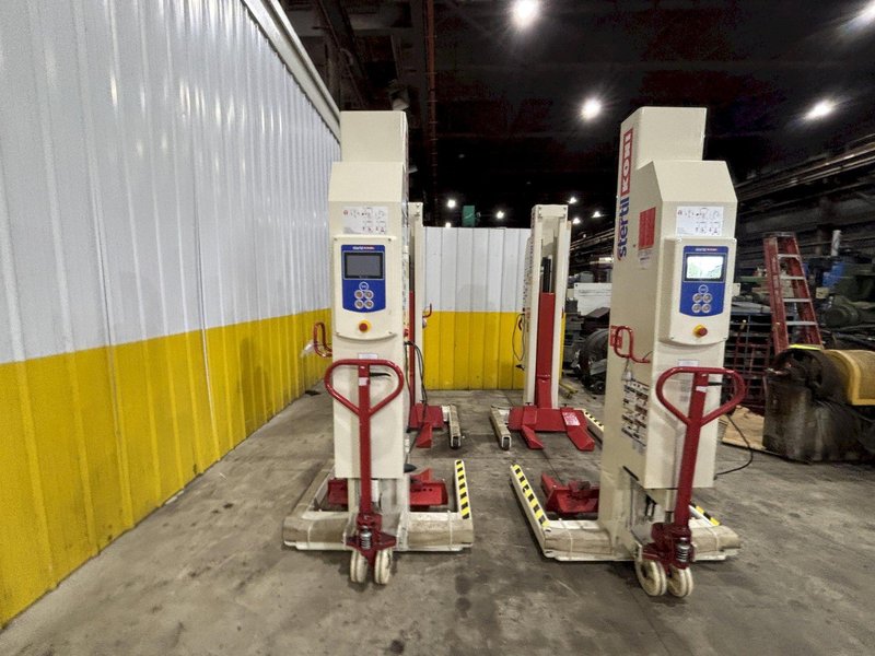 (4) 14,000 LBS STERTIL-KONI ST-1064FWA MODEL #38627535-05  ELECTRIC BATTERY WIRELESS HEAVY DUTY MOBILE COLUMN VEHICLE LIFTS 2019: STOCK #23595