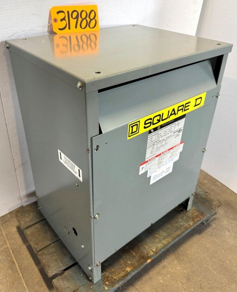 15 KVA Square D Transformer Cat. No. EE15T151HCT, HV 480, LV 240, 3 Phase