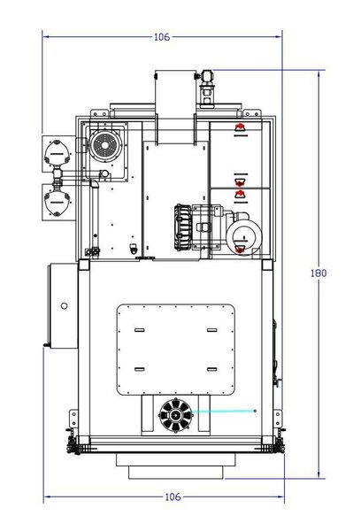74" X 74" STOELTING MODEL #CSW8121 ROLL-IN TURNTABLE TYPE PARTS WASHER: YOBRO #25172