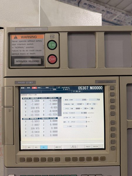 Mori Seiki NL2500SY/1250 CNC Turning Center – Long Bed Sub Spindle Y Axis Lathe