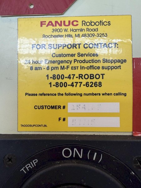 FANUC M-6iB/20 6 AXIS ROBOT W/ R-J3IB CONTROLLER. STOCK # 1005624