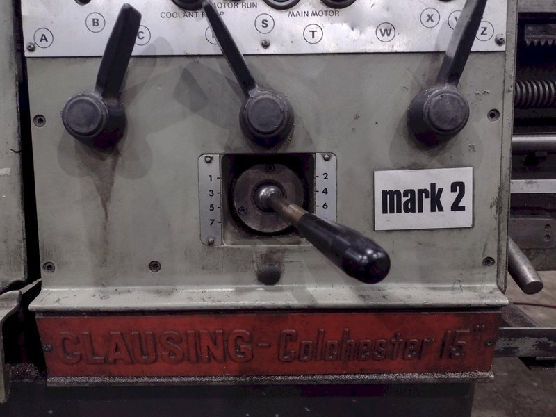 15" X 50" CLAUSING MODEL #15 COLCHESTER ENGINE LATHE: YOBRO #23986