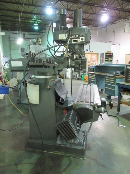 Lagun FTV-2 CNC Vertical Knee Mill with Acu-Rite Millpower 2 2-Axis CNC Control, Power Draw Bar, 10" x 50" Table, 3HP- Auction Item