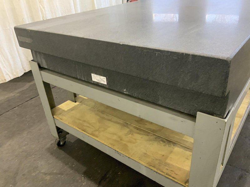 48" X 60" STARRETT GRANITE SURFACE PLATE WITH STAND: STOCK #80904