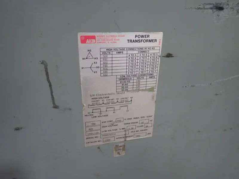 AED 300 KVA TRANSFORMER   -  7904