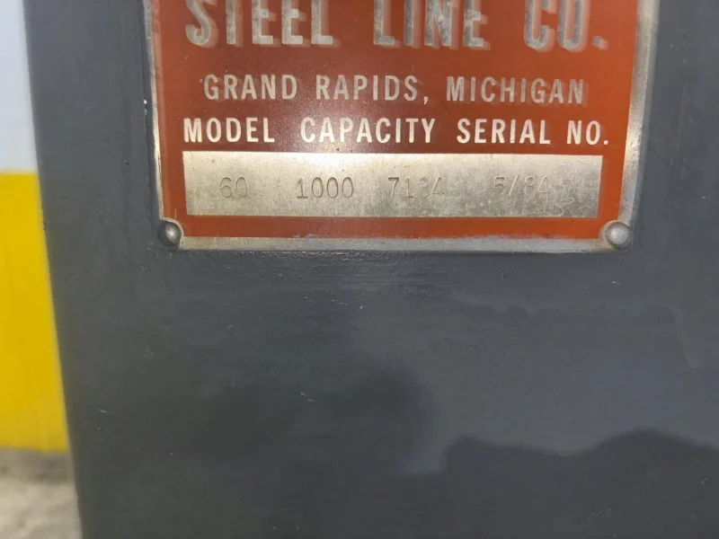 1,000 LB. X 20&quot; AMERICAN STEEL LINE MODEL 60 UNCOILER. STOCK # 0992025