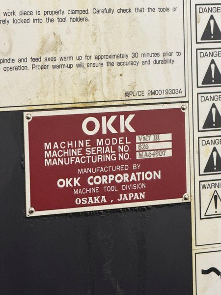 Used 2006 OKK VM7 III CNC Vertical Machining Center For Sale
