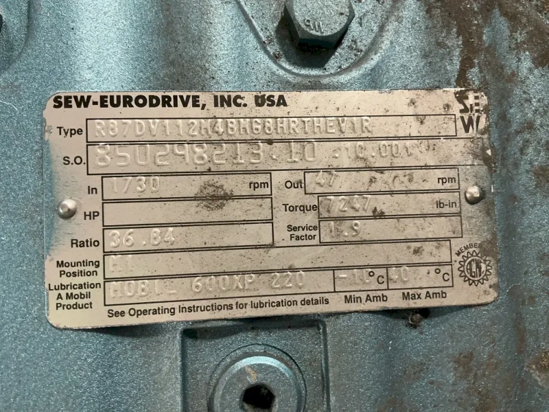 SEW-EURODRIVE 5.4 HP GEAR DRIVE