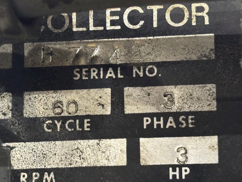 3 HP TORIT MODEL #84 DUST COLLECTOR: STOCK #23348