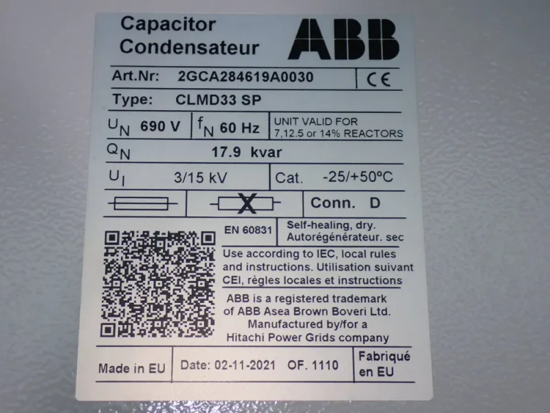 ABB CLMD33 SP CAPACITOR PAIRS  -  2GCA284619A0030