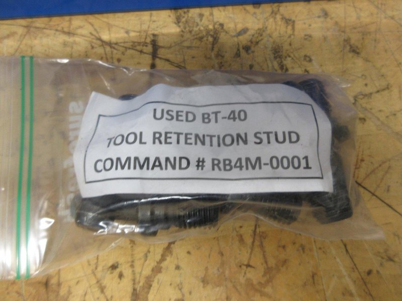 Command BT-40 Tool Holder Retention Knobs, Mainly Used Some New, Part # RBM4-0002 &amp; RBM4-0001- Auction Item