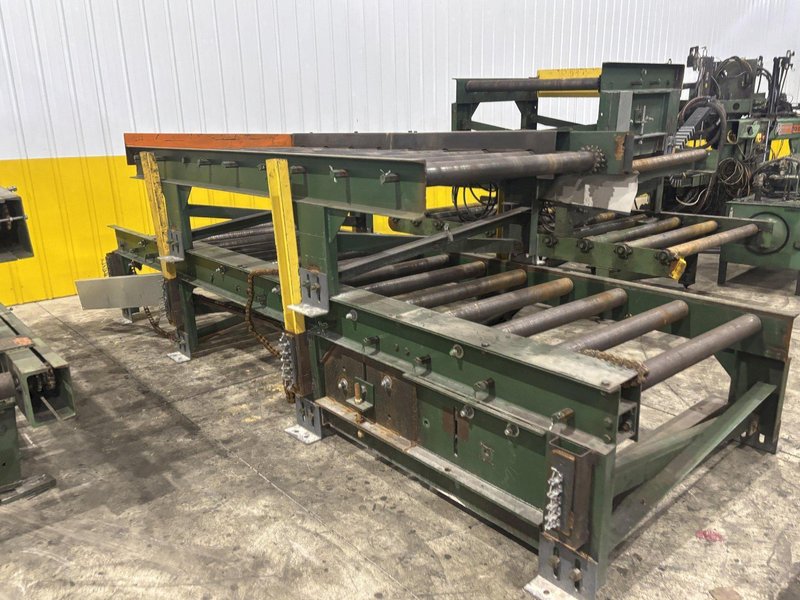 100' X 54" PEDDINGHAUS POWERED ROLLER CONVEYOR. STOCK # 0113626