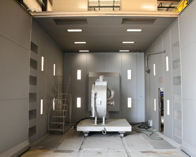 16' x 18' x 14' HIGH ABRASIVE BLAST SYSTEMS (ABS) SHOT BLAST ROOM: YOBRO #25726