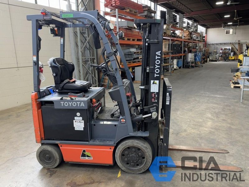 2021 - 4,000 LB. TOYOTA MODEL 8FBCU20-COMP SIT-DOWN ELECTRIC FORKLIFT