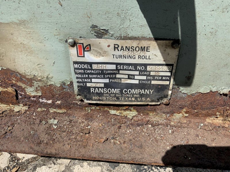 60 TON RANSOME TANK TURNING ROLLS: STOCK #81053