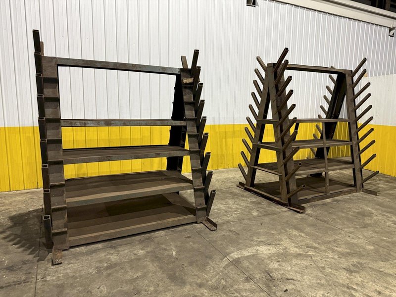 A-FRAME HEAVY DUTY STORAGE RACK, FOR BAR STOCK / PRESS BRAKE DIES &amp; MORE: YOBRO #24014