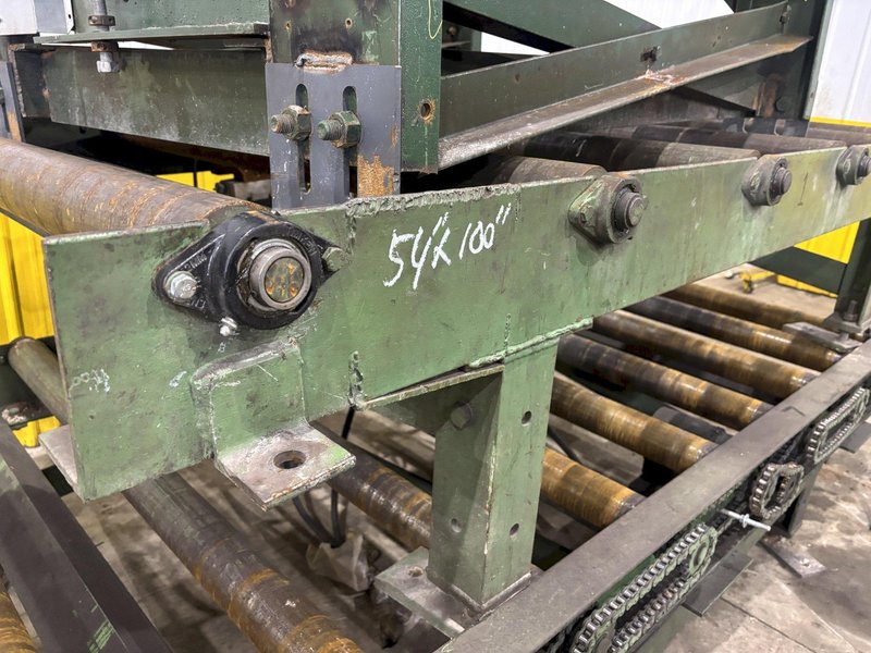 100&#039; X 54&quot; WIDE PEDDINGHAUS POWERED ROLLER CONVEYOR: STOCK #23102