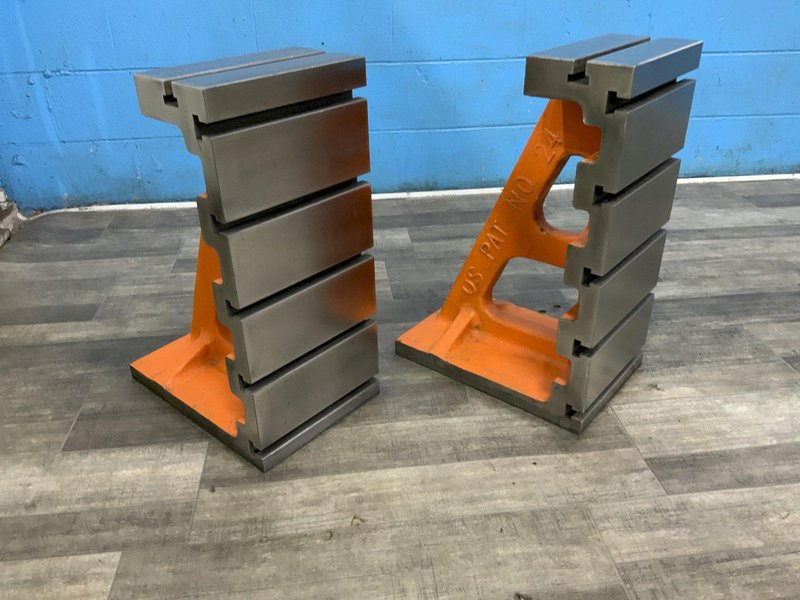 PAIR OF 24" X 10-3/4 G &amp; L  T SLOTTED  ANGLE PLATES: STOCK #81136