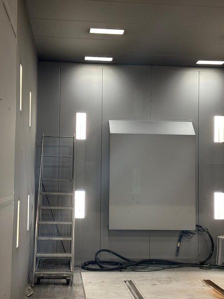 ABS Blast Room &amp; GFS Paint Booth Package, 2019 – 16’W x 14’H x 18’D Blast Booth, Complete Finishing System