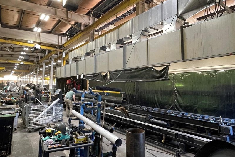 40′ Lincoln Vernon MPM5 CNC Pipe Profiler, 2022 – Infeed/Outfeed Conveyor, Fineline 300 20FT-TL