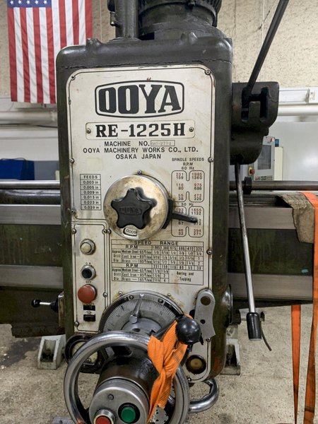 4' 12" OOYA Model RE-1225H Radial Arm Drill, S/N 0A7-2784.
