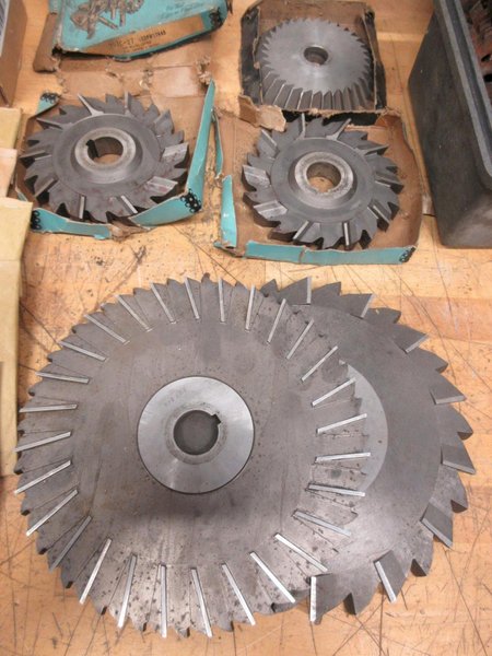 Side Milling Cutters, Slitting Saws, Woodruff Cutters, HSS Huge Lot, Mostly 1" Arbor and Larger- Auction Item
