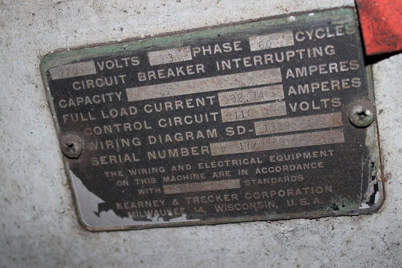 KEARNEY &amp; TRECKER MILL: STOCK #75371