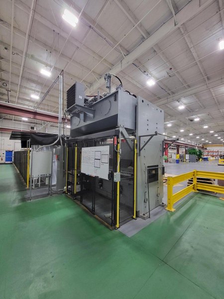 300 TON PACIFIC MODEL #300-OBL-10/60 STRAIGHT SIDE HYDRAULIC PRESS, 12" STROKE: STOCK #16352