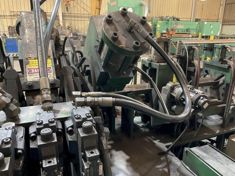 6" x 6" x 1/2" CONTROLLED AUTOMATION MODEL #ABL-74 AUTOMATIC ANGLE PUNCH &amp; SHEAR LINE: STOCK #24935